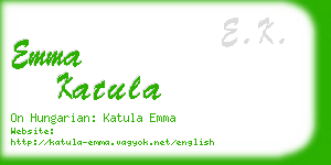 emma katula business card